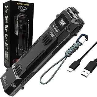 EDC29-6500 Lumen Every Day Carry Rechargeable Flashlight with Eco-Sensa USB-C Charging Cable