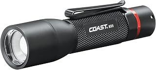 HX5 410 Lumen LED Flashlight, Pure Beam Focusing, Slide Focus, Pocket Clip, Weatherproof, Pocket Sized, Black