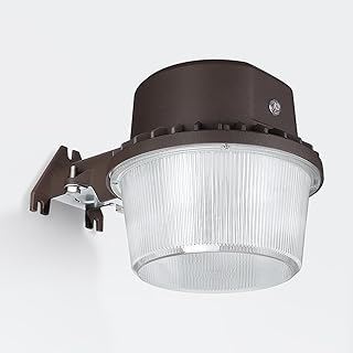 LED Barn Light, Dusk to Dawn Area Lights with Photocell, Outdoor Security Flood Lighting, ETL & FCC Listed, IP65 Waterproof, Aluminum Housing, 110-277V, Garage, Yard, 5000K Daylight, Bronze
