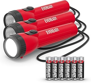 LED Flashlights (3-Pack), Bright Flashlights for Emergencies and Camping Gear, Power Outage Flash Light, AA Batteries Included