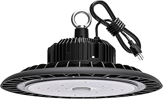 LED High Bay Light 100W 14000 LM with US Plug 5ft Cable, 5000K Daylight, IP65 Waterproof, Non-Dim, Commercial Warehouse Workshop Factory Barn Garage Lowbay Area Lighting Fixture