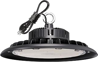 LED High Bay Light 150W 21,000lm 5000K Daylight 600W HID/HPS Equivalent with US Plug 5’ Cable LED Warehouse Lights Commercial Shop Workshop Garage Factory Lowbay Area Lighting Fixture, Non-Dim