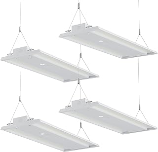 LED Linear High Bay Light 4000K/5000K High Bay LED Lights Selectable Features, 300W/240W/180W/120W, Commercial 120-277V, for Warehouse, Garage Factory, UL Listed, 5 Years Warranty, 4Pack