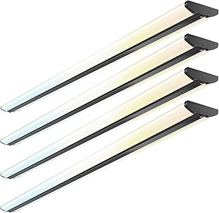 LED Shop Lights, 100W 11500LM Ultra Slim Wraparound Light, 3000K/4000K/5000K CCT & 60W/80W/100W Selectable, Linkable 8 Foot LED Strip Fixture for Garage, Office, Warehouse, 4 Pack