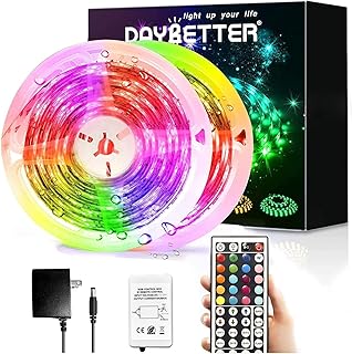 Led Strip Lights Waterproof, 32.8ft(2 Rolls of 16.4ft) Led Tape Lights Color Changing 300 LEDs Light Strips Kit with 44 Keys Ir Remote Controller and 12v Power Supply for Indoor Outdoor Use