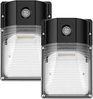 LED Wall Pack Light with Dusk to Dawn Sensor, 3600LM, 5000K Daylight, 120Vac Led Porch Lights, IP65 Waterproof Outdoor Security Lighting for Garage Warehouse Garden, ETL Certified, 2 Pack