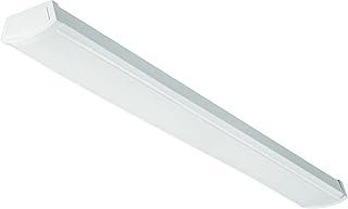 Lighting 4 Foot LED Light Fixture, Low-Profile LED Wraparound Flush Mount Ceiling Light, 4000K Cool White, 120V, 48-Inch (FMLWL 48 840)