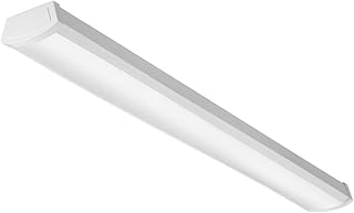 Lighting 4 Foot LED Light Fixture, Low-Profile LED Wraparound Flush Mount Ceiling Light, 3500K Neutral White, 120V, 48-Inch (FMLWL 48 835)