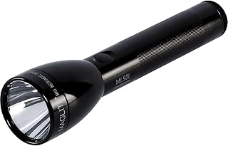 ML50L 2-Cell C – High Lumens LED Flashlight with Adjustable Focus for Precise Beam, High, Low & Eco Modes, Long Battery Life, Water-Resistant for Emergency, Outdoor, and Camping – Black