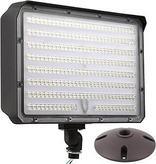 Outdoor LED Flood Light Dusk to Dawn with Knuckle, 21000LM 1500W Equivalent, 100-277V 5000K Daylight, ETL Commercial LED Flood Light Fixture, Outdoor Security Lighting for Landscape/Parking Lot