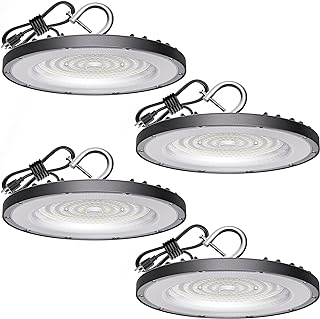 Pack UFO LED High Bay Light 150W(600W MH/HPS Equiv.), 21000lm, 5000K Daylight High Bay LED Shop Lights with 5