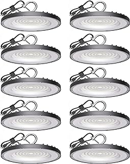 Pack UFO LED High Bay Light 200W, 30000 LM, 5000K Daylight, Commercial High Bay LED Shop Lights Fixture with 5