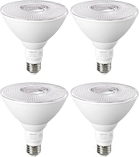 PAR38 Flood Lights Outdoor Bulb, Dimmable LED Flood Light Bulbs, 1800LM, 18W Equivalent 120W, Weatherproof LED Light Bulb for Backyard, Garage, Porch, Garden, 5000K Daylight, E26, 4 Pack