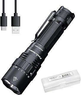 PD40R v3.0 Tactical Flashlight, 3000 Lumen USB-C Rechargeable Long Throw Police Duty Light with Lumentac Organizer