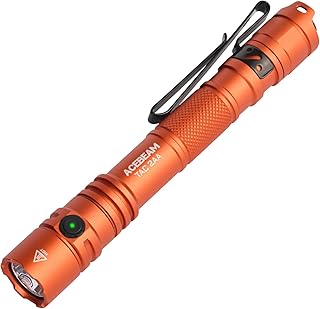 TAC 2AA EDC Tactical Dual Modes Flashlight Rechargeable, 1600 High Lumens Flashlight, Dual Switch Pocket LED Flashlight, Super Bright Small Flash Light for Emergency, Camping, Home