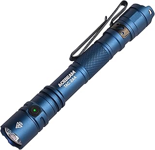 TAC 2AA EDC Tactical Dual Modes Flashlight Rechargeable, 1400 High Lumens Flashlight, Dual Switch Pocket LED Flashlight, Super Bright Small Flash Light for Emergency, Camping, Home(SFT-25R HI)