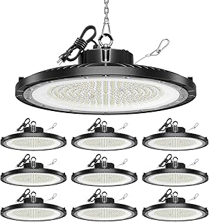 UFO LED High Bay Light, 10 Pack, 150W, 5000K, 22500LM, High Bay LED Shop Lights with 5