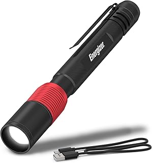 X-400 Pen light Flashlight Rechargeable, Bright Penlight IPX4 Water-Resistant, Lightweight and Durable, Rechargeable Flashlight, USB Charging Cable Included