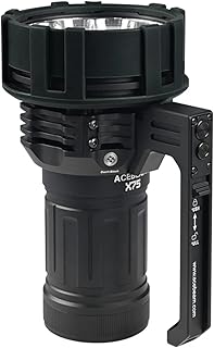 X75 Brightest Flashlight 80,000 Lumens PD60W USB-C Fast Charging 1.5h Full Charge High Powered Flashlight CREE XHP70.2 LED Powerful Flashlights Detachable Cooling Fan Handheld Searchlight